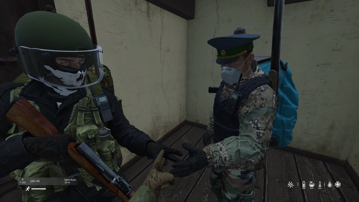 R10_GEY's tweet photo. When it’s raining outside and there’s nowhere to go, invite the friends round for some Rock Paper Scissors @DayZ 
#dayz #rps #friends #xbox #rain https://t.co/fVnYK2M0VI