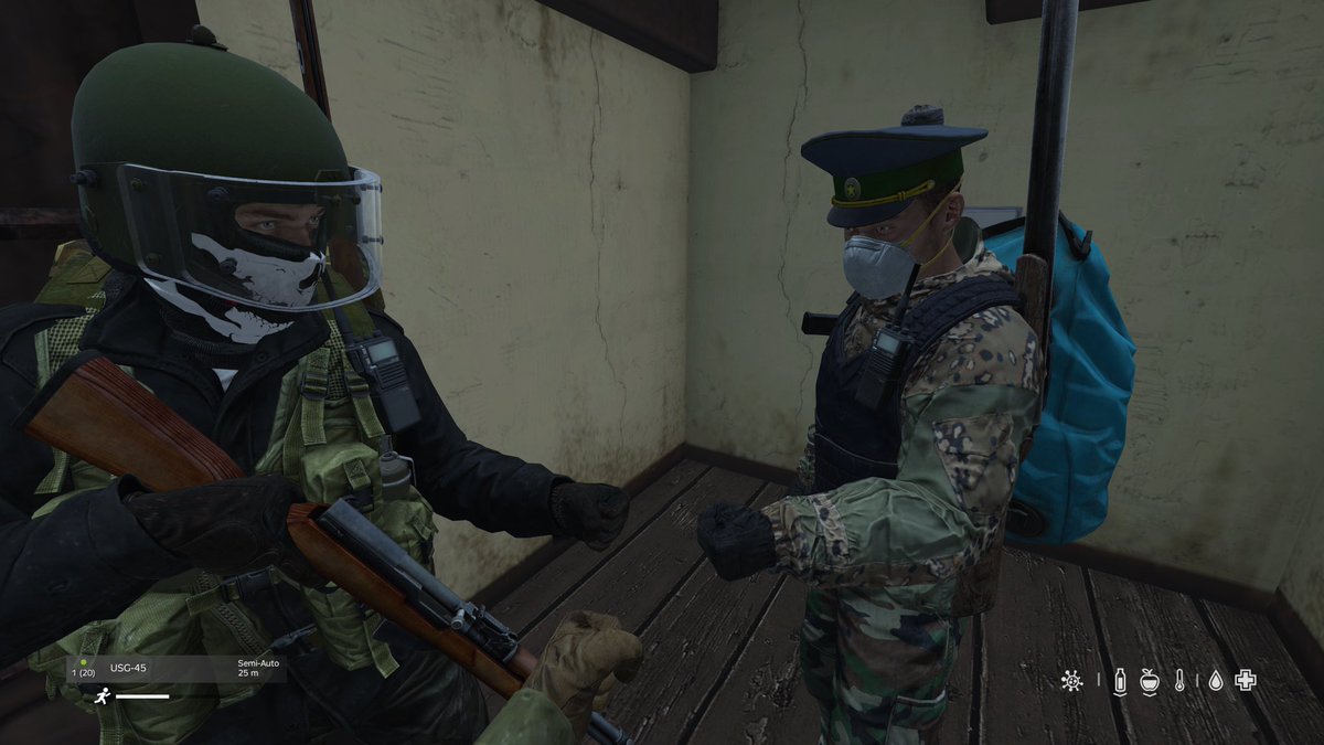 R10_GEY's tweet photo. When it’s raining outside and there’s nowhere to go, invite the friends round for some Rock Paper Scissors @DayZ 
#dayz #rps #friends #xbox #rain https://t.co/fVnYK2M0VI
