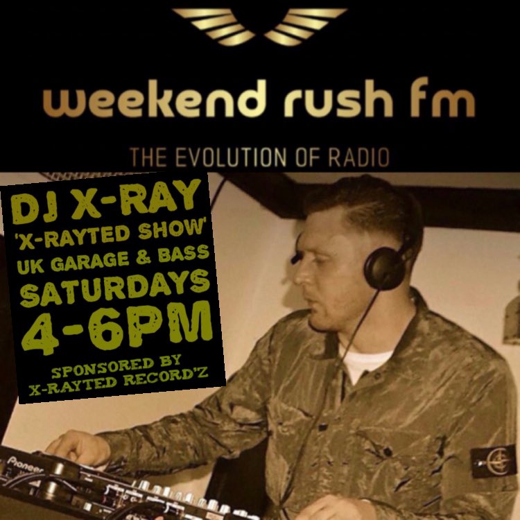 XRAYTEDPRO's tweet photo. We are now sponsoring the weekly @DJXRAY77 show on Weekend Rush FM.. be sure to tune in for vinyl, t-shirts, merchandise giveaways from us at #XRAYTEDRECORDZ 🖕🏻 https://t.co/sDYScQk15Z
