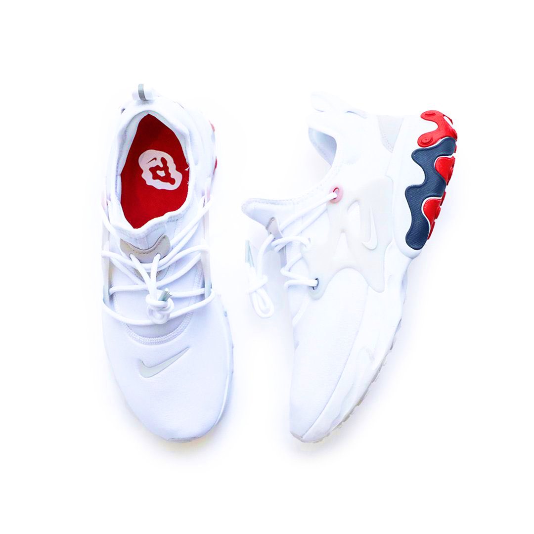 Nike React Presto ‘White / University Red’ .97 Free Shipping