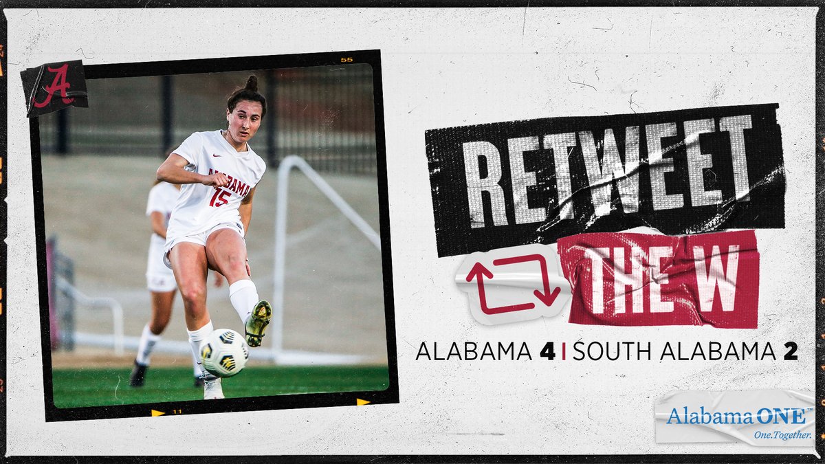 UA_Athletics's tweet photo. Roll Tide! @AlabamaSoccer takes down South Alabama. 💪⚽️ https://t.co/AG0T70hPLx