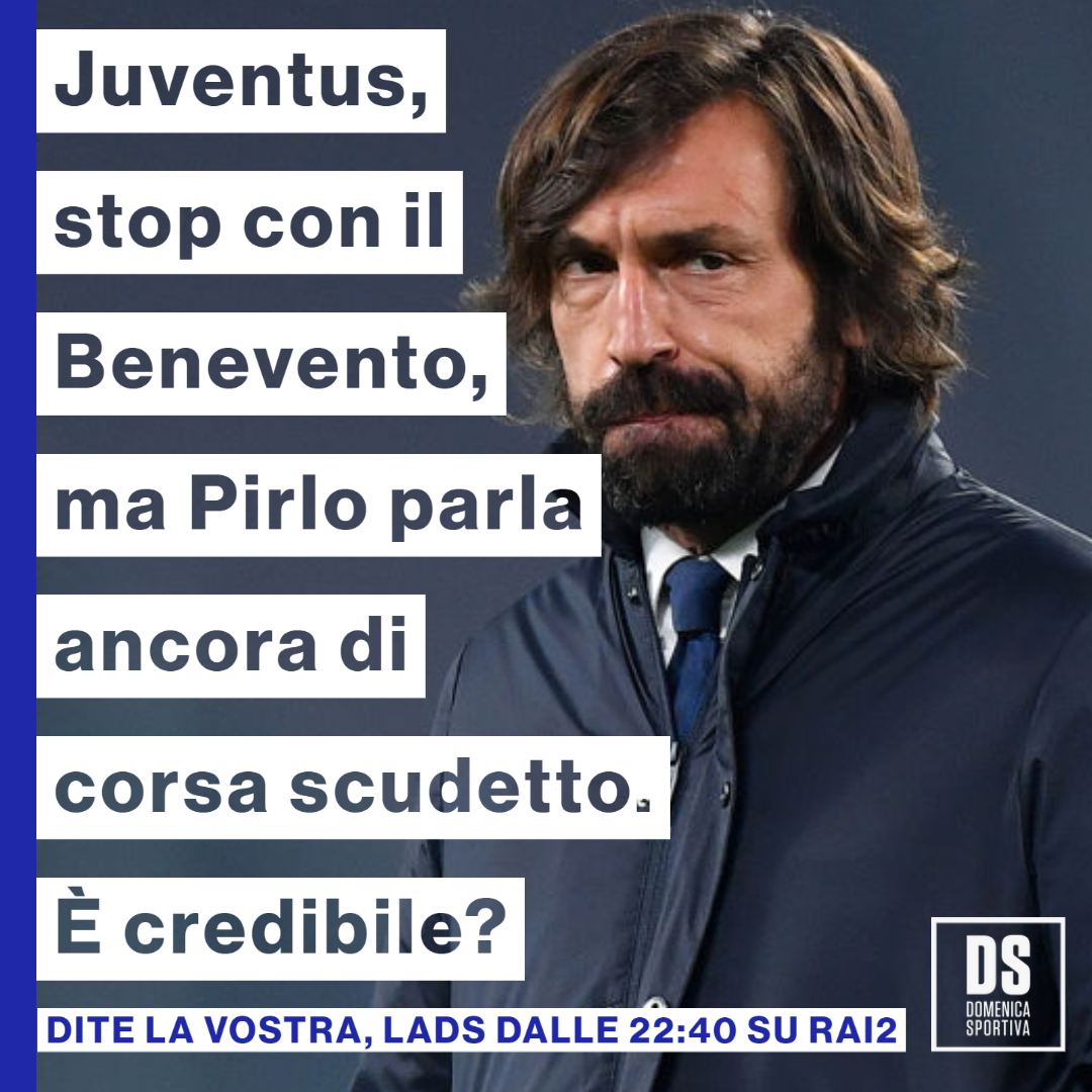 RaiSport's tweet photo. #Juventus, stop con il #Benevento, ma #Pirlo parla ancora di corsa scudetto. È credibile? 
Dite la vostra con #LaDS 

#JuventusBenevento https://t.co/9rm7SJlt58