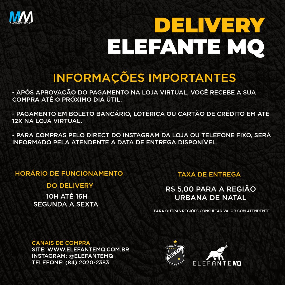 ElefanteMq's tweet photo. Fala Frasqueira! Você já pode pode comprar os mantos, camisas e acessórios do Mais Querido através da nossa loja virtual. A partir desta segunda (22), estaremos disponibilizando também pelo direct do instagram da loja ou telefone fixo. 

#ABCFC #ElefanteMQ https://t.co/IK74lpazoG