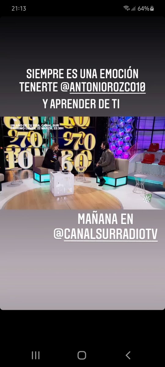 orozcofansite's tweet photo. #unañodetuvida 
#canalsur
Antonio Orozco
Mañana 22:30 hrs
RT @MicheleFraile1: mañana a las 22h30 tenemos una cita en @uadtv con la maravillosa chica sin frenó 👟👟👟 @tmorenomorales intrevistara a @antoniorozco https://t.co/xMlFIZIESv