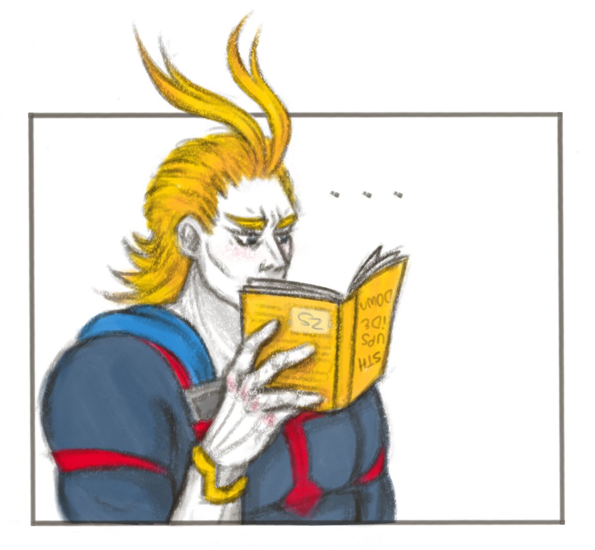 zs_draws's tweet photo. look at this himbo trying to read. <3 #allmight #youngallmight #bnha #mha https://t.co/sxh9kZgJyK