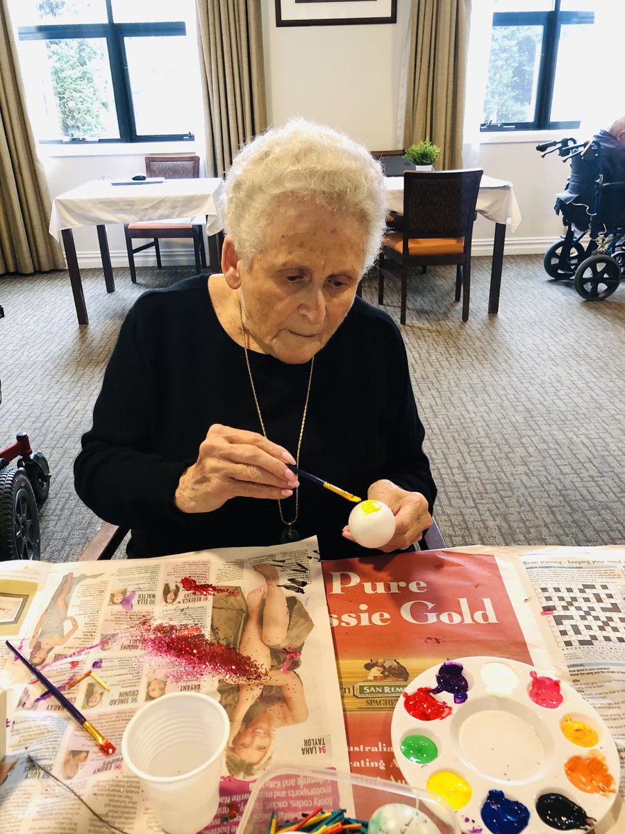 SummitCare's tweet photo. SummitCare Randwick residents have begun preparing for Easter with some Easter themed arts and crafts.

#SummitCareRandwick #agedcareAustralia #Easter2021 https://t.co/5B2smK6r4B