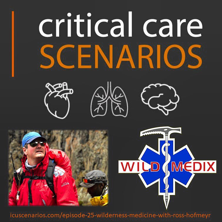 WildMedix's tweet photo. WMX Medical Director @rosshofmeyr on the @icuscenarios podcast talking about wilderness medicine, high altitude rescue, field ultrasound and more! https://t.co/ndRgm6p7NY https://t.co/Z7LRFEZ4u4