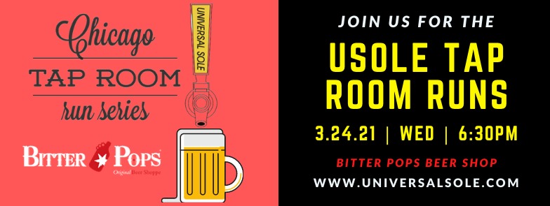 UniversalSole's tweet photo. We are excited for this Wednesday, for our #USOLE Tap Room Fun Run and the brand new Tap Room for our long time partners,  @BitterPops ! Our first time at the new location and we are very excited! Details here-> https://t.co/bAHDVtVZVX
#RunChi #3run2 #Chicago #CraftBeer https://t.co/GNOtowp6xI
