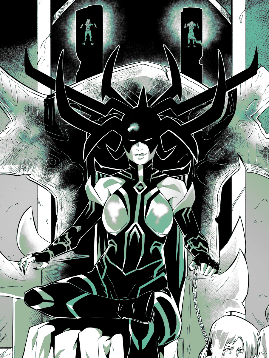 Ojann_art's tweet photo. Unos cuantos vengadores enfadados vs una reina.
Estoy haciendo unas páginas cuya guionista es mi sobrina de 5 años.
#marvel #comic #marvelfanart #fanart #avengers #vengadores #ironma #thor #hela #hawkeye #blackwidow #wanda #ScarletWitch #CaptainMarvel #helheim #art #illustration https://t.co/b2e9eVGRit
