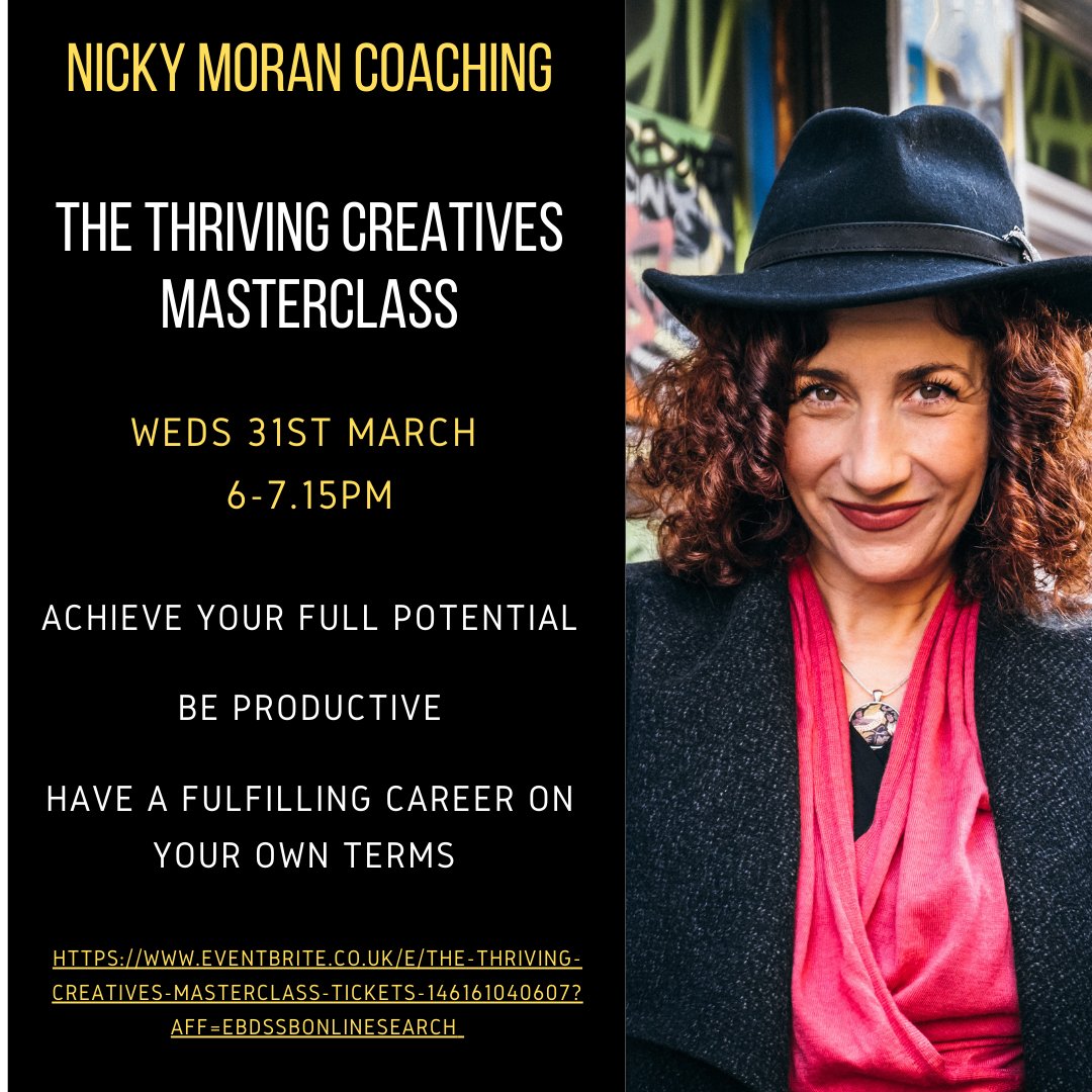Would you like to connect with other creatives and learn helpful habits to achieve more? We’ve got spaces for our next intake of members for the #Thrive community – and you can get some free tools to help you by joining my masterclass on 31st Mar eventbrite.co.uk/e/the-thriving… #coaching