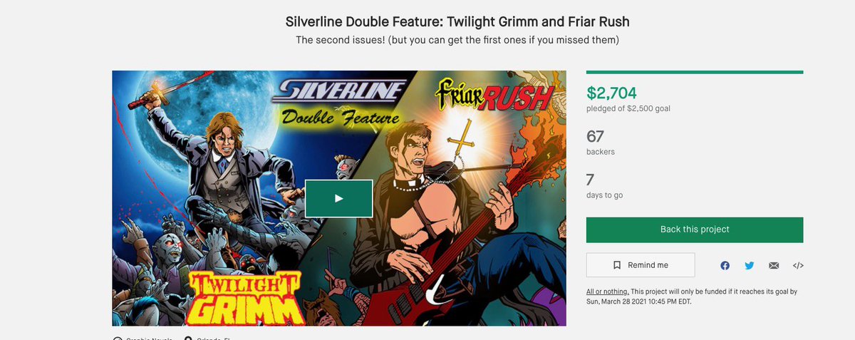 SilverlineComic's tweet photo. THANK YOU. We are fully funded! But, keep sharing so that we can get to some neat stretch goals.

https://t.co/six0Zxp2YN

Don't forget about Silverline Sunday tonight at 9pm EST - streaming on Facebook, YouTube, and Twitch. See you tonight!

#silverline #makeminesilverline https://t.co/sht3TdPyUJ