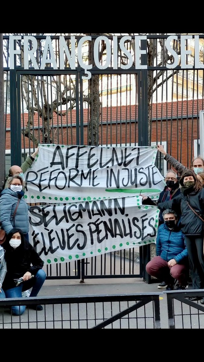 Emma_Jardonnet's tweet image. Le 19 mars parents+élèves du collège #FrancoiseSeligmann #paris10 ont contesté la limitation autoritaire à 5 lycées de la réforme #affelnet ❌ Le secteur 1 de ce collège prive par ailleurs ses meilleurs éléments de l’accès aux lycées d’excellence ❌@Academie_Paris @UL10_FCPEParis