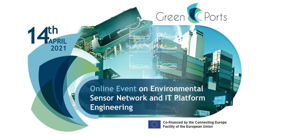CLEANconnectnet's tweet photo. #EnvironmentalSensorNetwork & #ITplatformEngineering
online event by #GreenCports 14/04/2021, 9am-13pm CET
An @inea_eu (@CINEA_eu) #CEF program on #DigitalisationTools & #technologies to support #PortEnvironmentalSustainability & #PortOperationsPerformance in the #TENTcoreNetwork https://t.co/o18m95TQG4