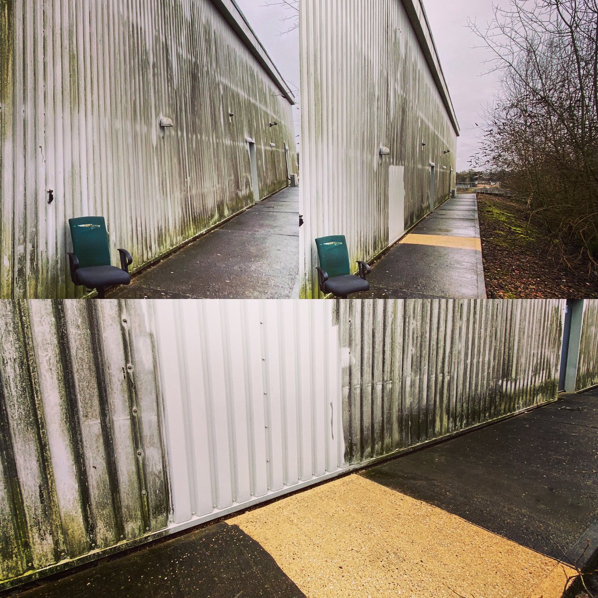 Cladding cleaning demo’s underway up and down the country for a leading property management company!!