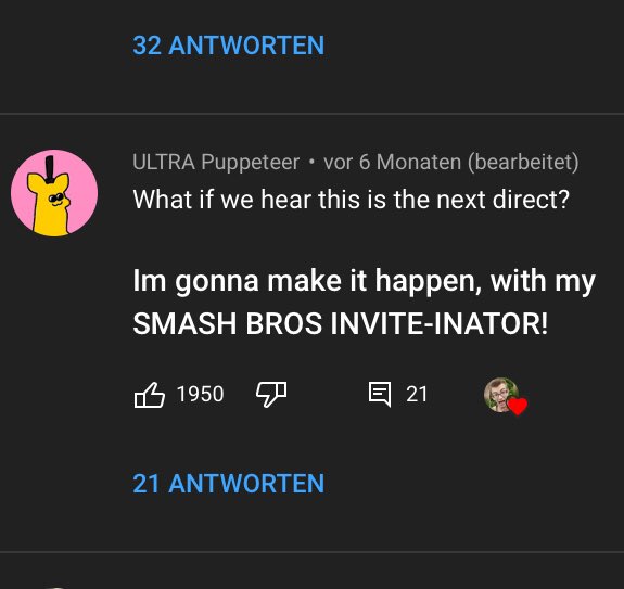 Hi ich weiß es ist spät aber mir wurde ein Mock-Up Song für Perry das Schnabeltier in Smash vorgeschlagen und die Kommentare sind so fucking wholesome also hier bitte ihr könnt mir später danken

youtu.be/pB0wzYeiY_0