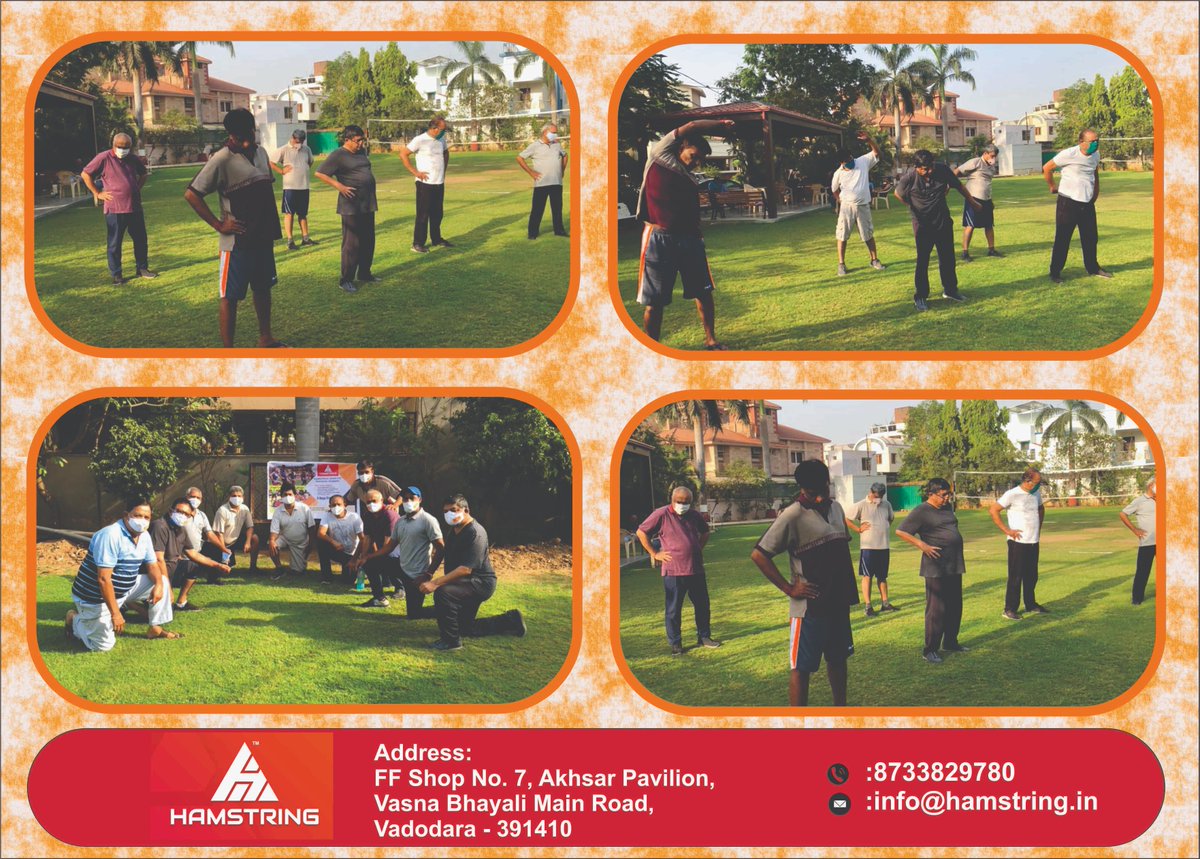 Hamstring_in's tweet photo. Under Guidance of Fitness instructor Prince "Body Fit  Training Session" at Sun Park Society, Vasana, Vadodara was organized by HAMSTRING.
To keep your body fit at any age and for organizing such event at your location in Vadodara, please contact to HAMSTRING. https://t.co/9UXVLkBSa9