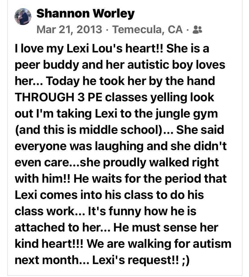 sskworley's tweet photo. THIS ❤️ because in a world filled with not so nice things/people...we need more people like her! @Lexworley https://t.co/8Pd5q7BTu2