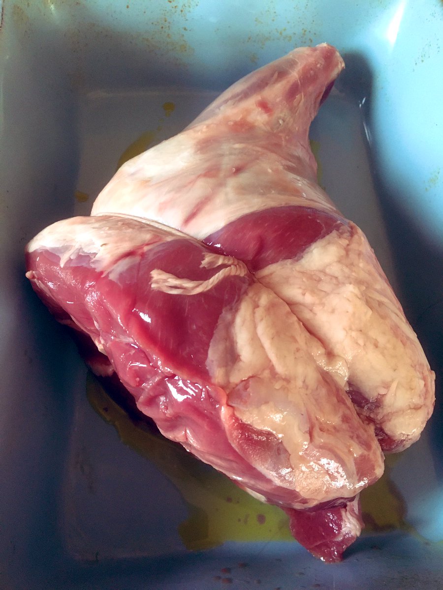 alison_woodall's tweet photo. Rowley Leg of Lamb in our Sunday kitchen. Just bringing the joint to room temperature then a garlic and Rosemary butter will be applied before roasting. #LegofLamb #SundayRoast #BritishLamb #RowleyLamb #BuyLocal https://t.co/kRM4XeapM7