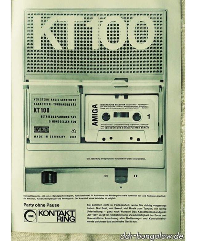 DDR_Reklame's tweet photo. Das Kassetten-Tonbandgerät KT 100 war der erste tragbare Kassettenrekorder der DDR. Es erschien Anfang der 70'er Jahre bei Stern Radio Sonneberg.
.

#Tonband #Kassettenrecorder #Kassetten #tape #KT100 #VEB #Sternradio #Sonneberg #DDR #GDR #Ostalgie #EastGermany https://t.co/PiZg84uOSj