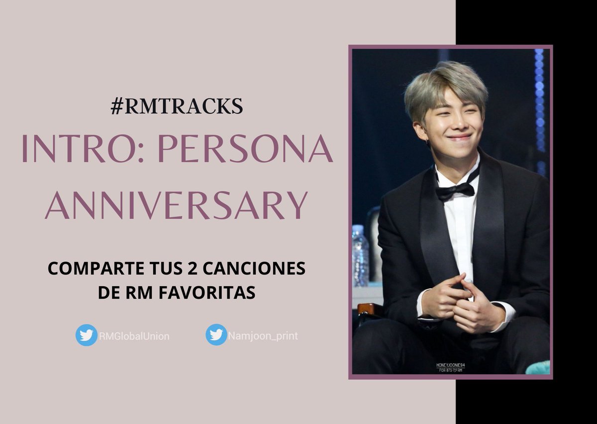 RMGuatemalatwt's tweet photo. #IntroPersona : Día 2 🥳

¡ARMY! Únete al  Streaming Party de nuestra cuenta regresiva. Responde la pregunta de la imagen gunto al #️⃣ #RMTracks 

📎Spotify
https://t.co/VCQulrL8Ww
📎YouTube
https://t.co/1TomDxiQmb

#방탄소년단RM #RM @BTS_twt https://t.co/y5pM7W48cO