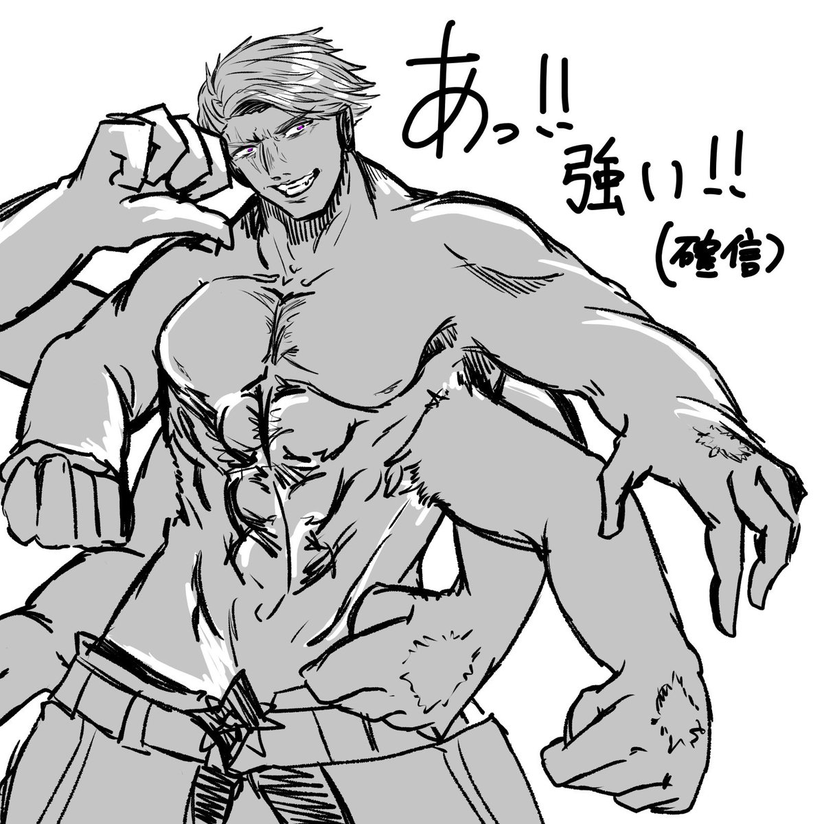 😄「あっ!腕いっぱい生えてる人外描きたい!でも指揮官も描きたい!うーん🤔両方描いちゃお!」 