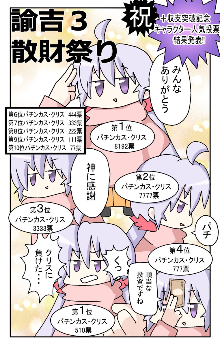 第7回人気投票結果発表!
沢山の投票ありがとうございました! 