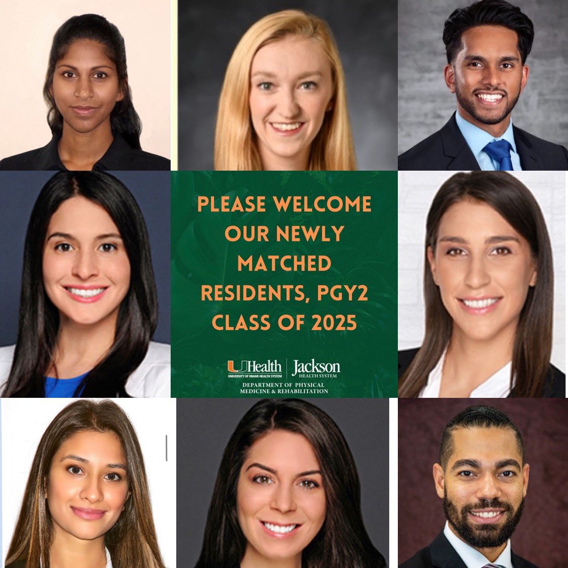UMiami_PMR's tweet photo. So excited to welcome our new PGY2s! After an interview season of Zooms, we can’t wait to see you all on campus #PMR #AAPMR #AAP #JacksonMemorialHospital #UMiami @JacksonHealth @umiamimedicine https://t.co/A3bpvhP4R9