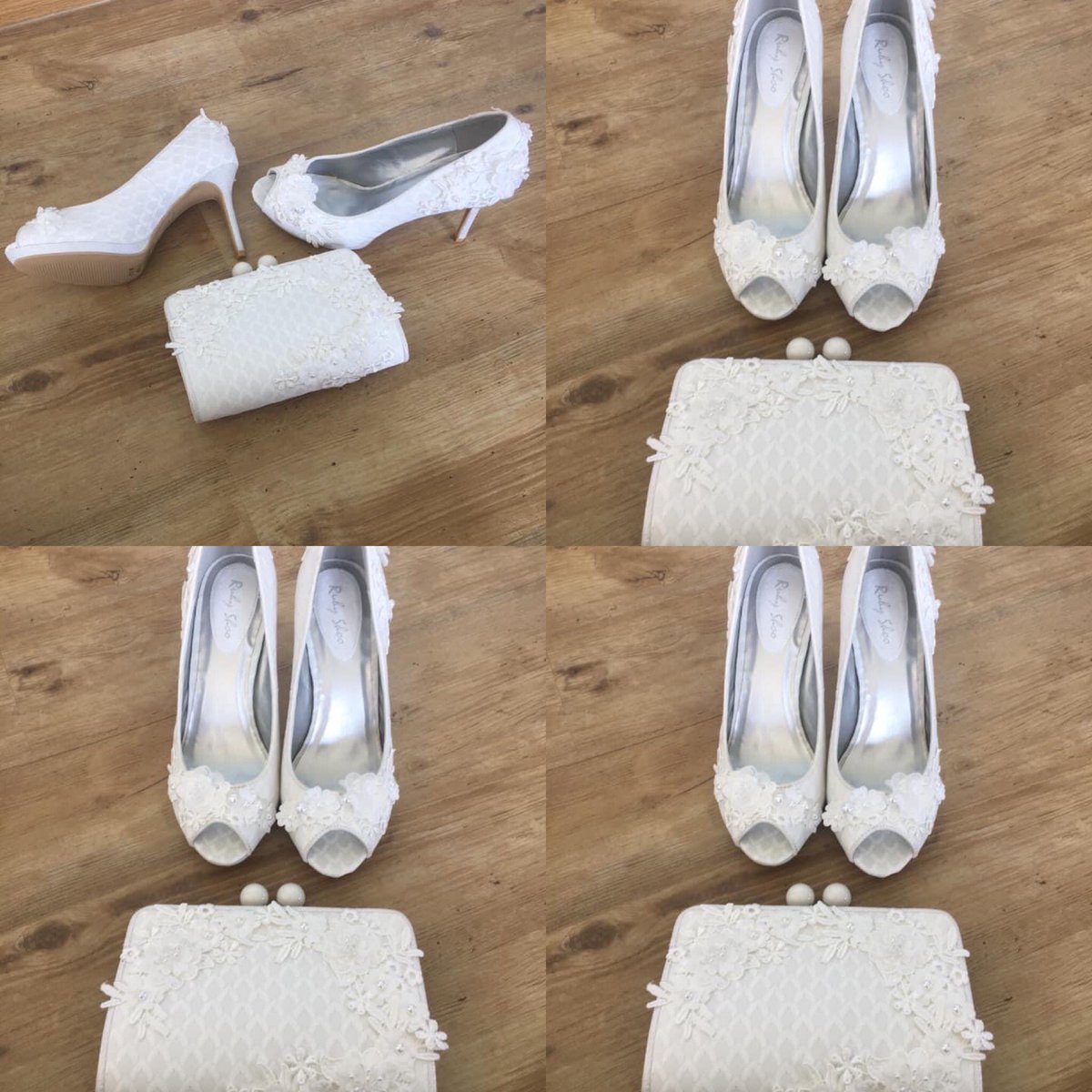 Brand new in box Bianca in white sizes 6 &amp; 7. £35. Matching Riga bag with chain strap £25. £3.50 UK p&amp;p #rubyshoo #shoeaddict #veganshoes #vintageshoes #pinup #rockabilly #heels #shoes #shoos #bags #handbags #stiletto #wedding #prom