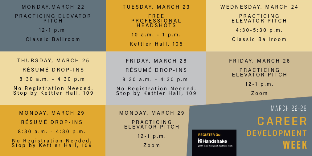 ReillyRenan's tweet photo. Dons, we prepared a week of career-activities for you. Get ready for our Spring 2021 Virtual Mastodon Career Fair, scheduled for 3/31, (https://t.co/A1ZUnGRuMO)! Snacks, refreshments, and candies available for you this week. Watch our for some extra prizes too! https://t.co/IQpybQEi5g