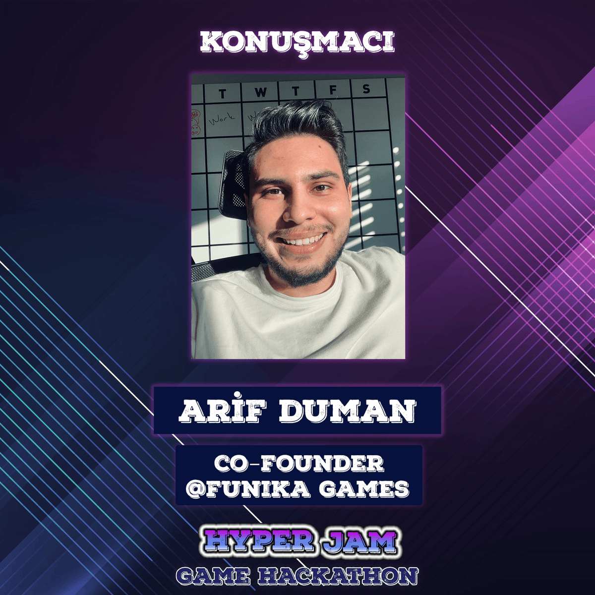 Kurucu ortaklarımızdan Arif Duman, HYPER JAM'de konuşmacı olarak yer alıyor 🚀

#hyperjam #game #hypercasual #gamehackathon #funikagames #gamejam