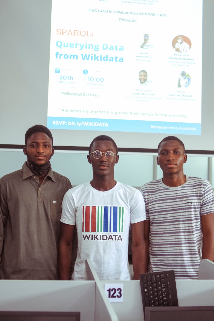 YasirGaji's tweet photo. Yesterday I was present at the first @WikimediaNG workshop programme where I learnt how to create, edit and query @wikidata using sparql thanks to @DscLasu I'm now a member of the @wikidata community

#pleasantcodes #programming #webdevelopment #code #100DaysOfCode #ManOfValue https://t.co/A216FI4b7s
