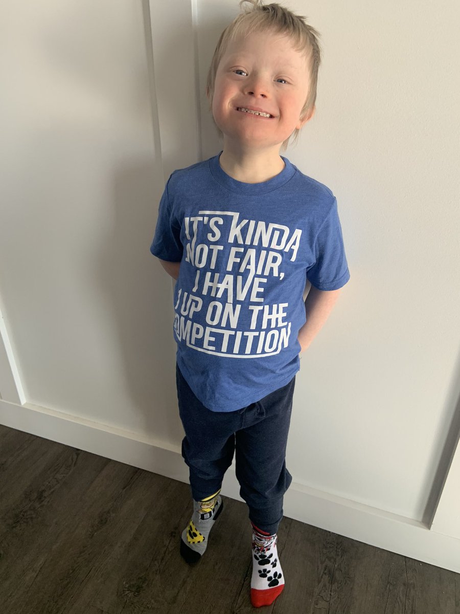 Sketch_P_Design's tweet photo. It’s World Down Syndrome Day!! March 21 is a special day in the Schwartz house.  Please help celebrate the best parts that make us unique! by wearing your mismatched crazy socks. #LotsOfSocks #SeeTheAbility #WorldDownsSyndromeDay https://t.co/v6ZFmxb6TG
