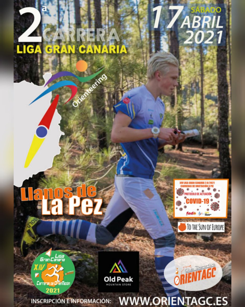 ClubOrientaGC's tweet photo. Según, el nuevo nivel 3 alcanzado, quedan suspendidas las competiciones deportivas.

Adoptada las siguientes modificaciones:
​ - 17 de abril> Llanos de la Pez.
 -  02 de mayo> Pico de las Nieves.
 - 15 de mayo> Puerto de Mogán.
Inscripciones ABIERTAS  https://t.co/yyXAIZoaGV https://t.co/TZ4NmnQ0OA