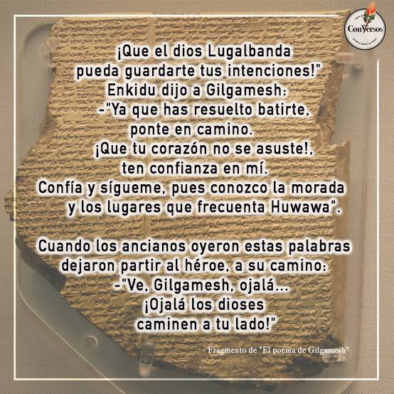 vickyvidal1's tweet photo. #21Marzo #DíaMundialDeLaPoesía 
La Epopeya de Gilgamesh o el Poema de Gilgamesh (2500-2000 a. C) es una narración acadia en verso sobre las peripecias del rey Gilgamesh. Está basada en cinco poemas independientes sumerios, que constituyen la obra épica más antigua conocida. https://t.co/yI8GlTJkc7