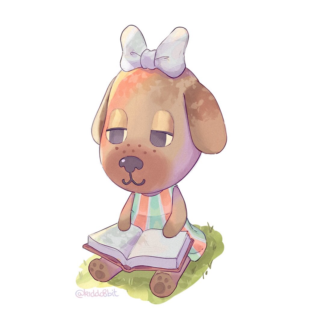 kiddo8bit's tweet photo. happy 1st anniversary to animal crossing new horizons ! 🎉 i drew many fanarts since it came out and interacted with alot of people from the community so i’m really grateful for it ♡🍃 #acnh https://t.co/2WUglbaSql