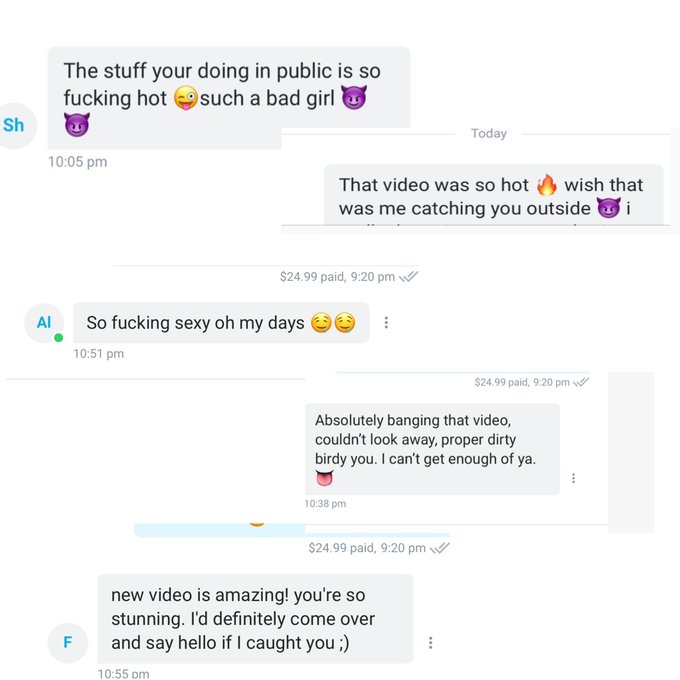 Reviews of my new public video 😈😈 https://t.co/ofbymshapE