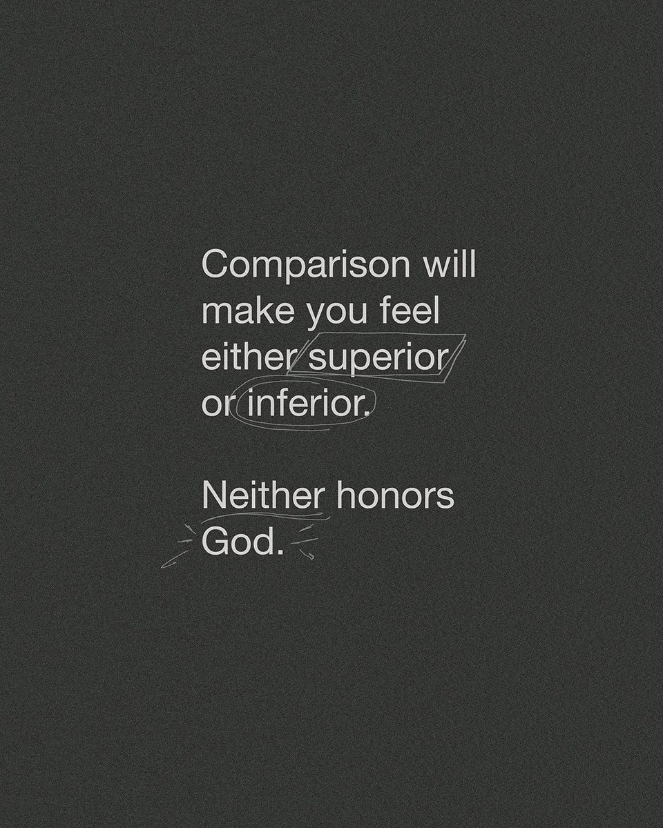 craiggroeschel's tweet photo. Where comparison ends, contentment begins.

“Am I now trying to win the approval of human beings, or of God? Or am I trying to please people? If I were still trying to please people, I would not be a servant of Christ.” Galatians 1:10 https://t.co/ViFWM7aiNz