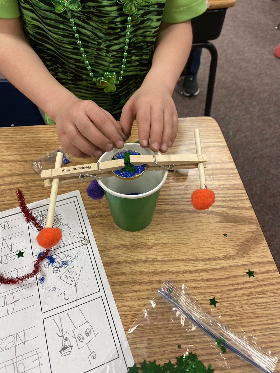 RamonaWilson60's tweet photo. Building leprechaun traps after listening to ‘How to Trap a Leprechaun’ 😍 #weare409 #atchisonaviators https://t.co/iOdJRpPxe8