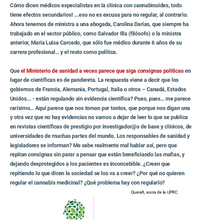 PacientesCanna's tweet photo. El Ministerio de @sanidadgob  a veces parece que siga consignas políticas en lugar de cuestiones científicas.
#CAPCIT

📆17.03.21

✔️https://t.co/a425NZ8kAy https://t.co/GnXeQCTEfx