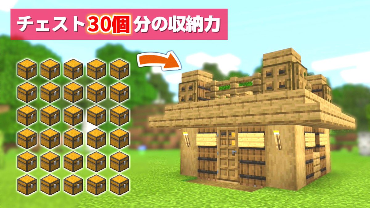 りぃたな マイクラ建築士 公開しました 遅い マイクラ サバイバルを始めたらまずコレを作れ 収納力抜群の家の作り方 建築裏技 T Co Ytnfjiixgj Youtubeより