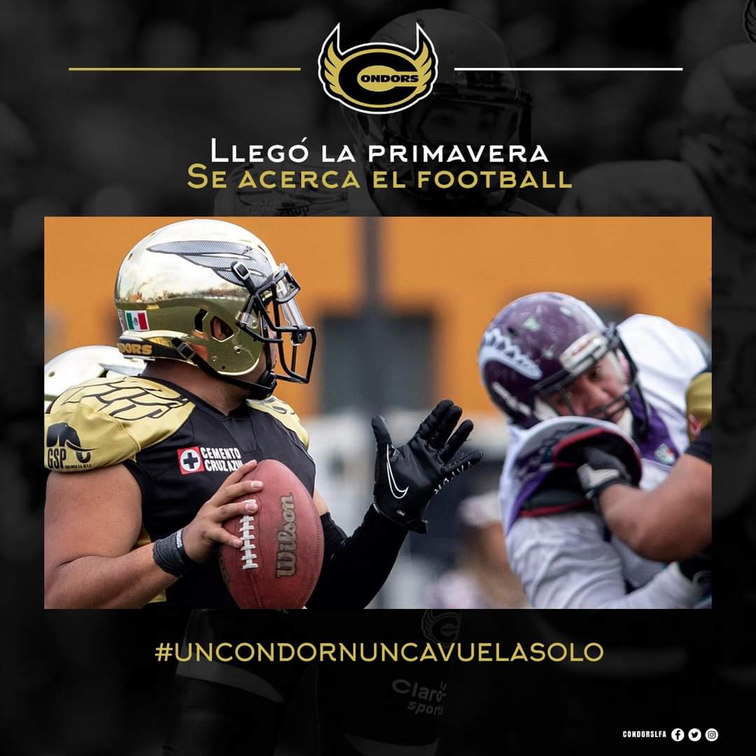 #LegiónCondor 
.
Llegó la primavera, se acerca cada vez más el #football y la temporada #LFA2021 .
.
#UnCondorNuncaVuelaSolo