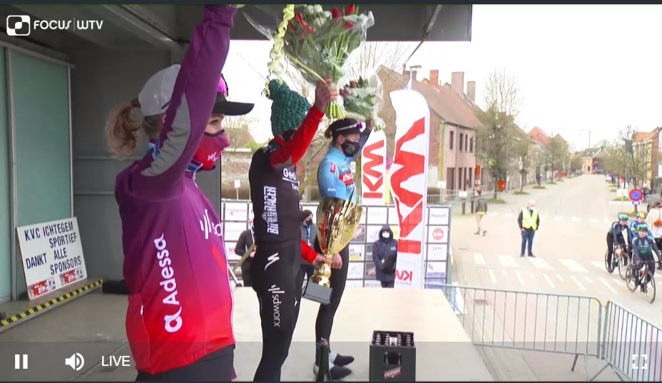 EddyButs's tweet photo. Nice to see that a top teamplayer like @C_Majerus can take the victory in a hard and windy race🔥 Thanks @FocusWTV for streaming📺 #OmloopvdWesthoek #Ichtegem #womancycling https://t.co/DWTkzTjUka