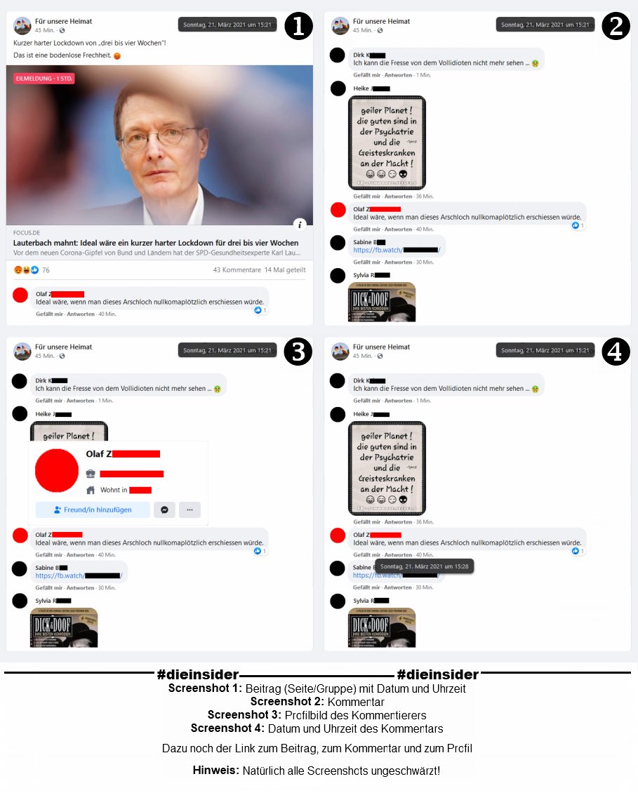Dieinsider On Twitter Dieser Offentliche Keine Private Gruppe Kommentar Ist Immernoch Online Ein Olaf Z Klarname Fordert Offen Dazu Auf Karl Lauterbach Zu Erschiessen Wir Haben Den Kommentar Der Zustandigen Behorde Ubergeben Wirgegenhass