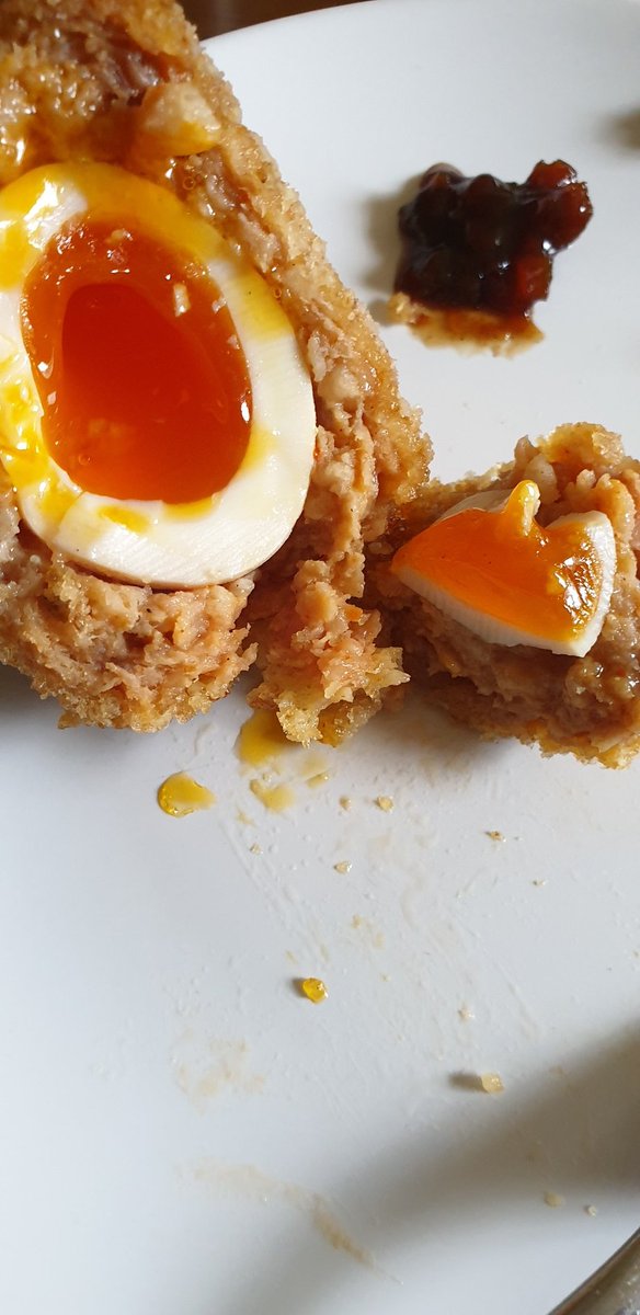 Marnova's tweet photo. Finally got to visit #LockdownLoaves on Fri (bn shielding all yr). Bought ALL the things. These scotch eggs are unreal! @HannahhCatley is a super talented + hard working lady! #Bristol #foodies, go check out what she is up to in #Winterbourne #thumbsup #creditwhereitsdue #bakery https://t.co/nTnLg9LxDK