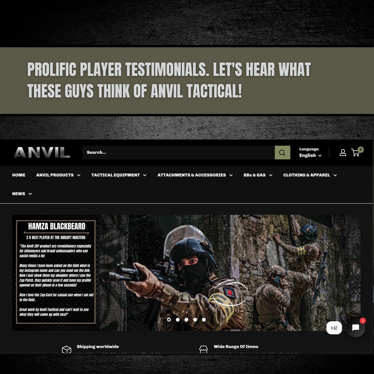AnvilAirsoft's tweet photo. The new Anvil Tactical website has just launched! Go and see it now!! https://t.co/xIVxUlIWKD