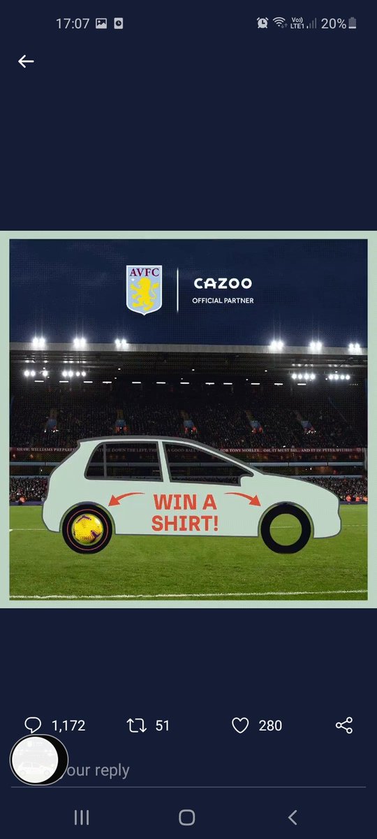 ChrisStretch80's tweet photo. @AVFCOfficial @CazooUK #CazooMatchdayChallenge https://t.co/kV9pj8ibVA