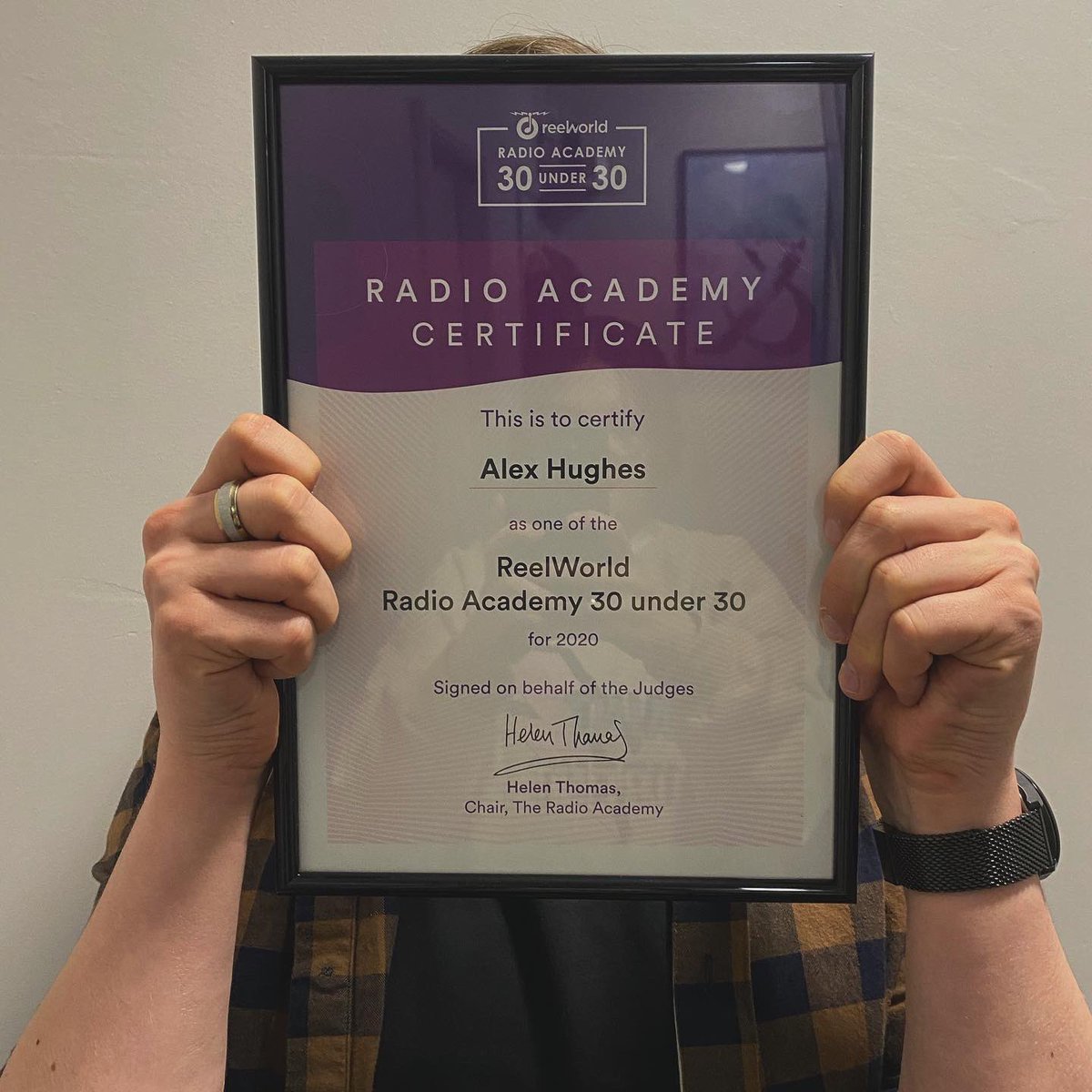 My #RWRA30 Under 30 certificate arrived this weekend 🎉

Still loving getting up at 4AM every morning to do the best job in the world 🌎 📻

@radioacademy @reelworld