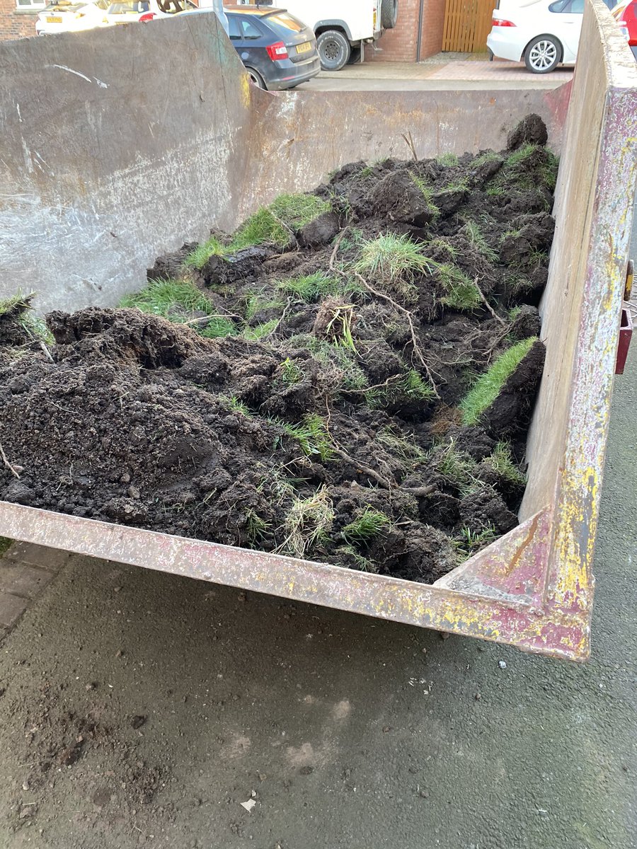LPHonda's tweet photo. @JohnsonMichaelF It’s not a sprint 🤪 as they say #BionicBrotherhood❤️ Garden improvement has been my Cardio Rehab this week lol , shifting slabs, then clearing soil from garden and loading the skip #Knackered but really that’s  not the words I would use lol https://t.co/W5GbqMc8Jo