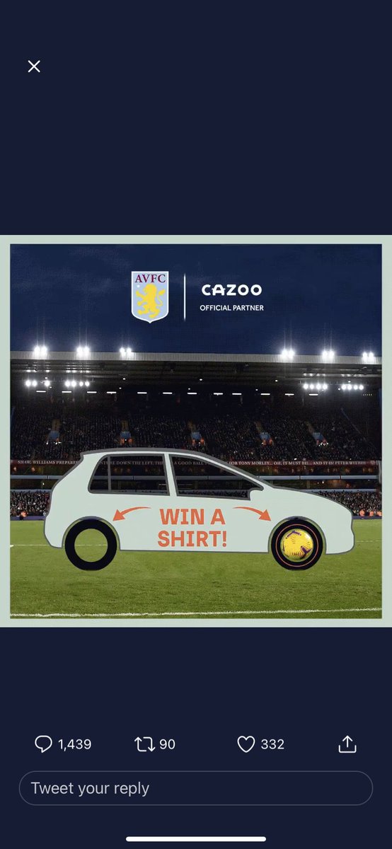 SamuelJM7's tweet photo. @AVFCOfficial @CazooUK #CazooMatchdayChallenge https://t.co/mxmCIPYSsA
