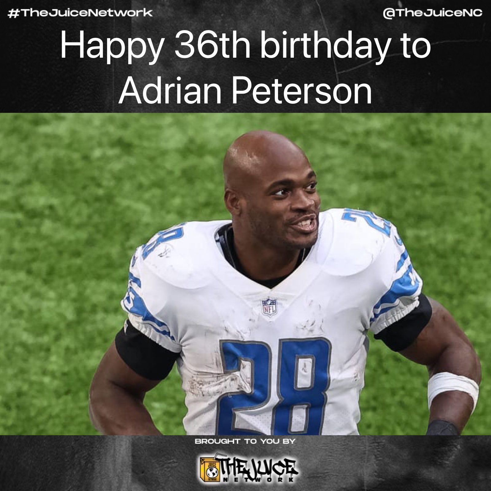 Happy 36th birthday to you Adrian Peterson!    